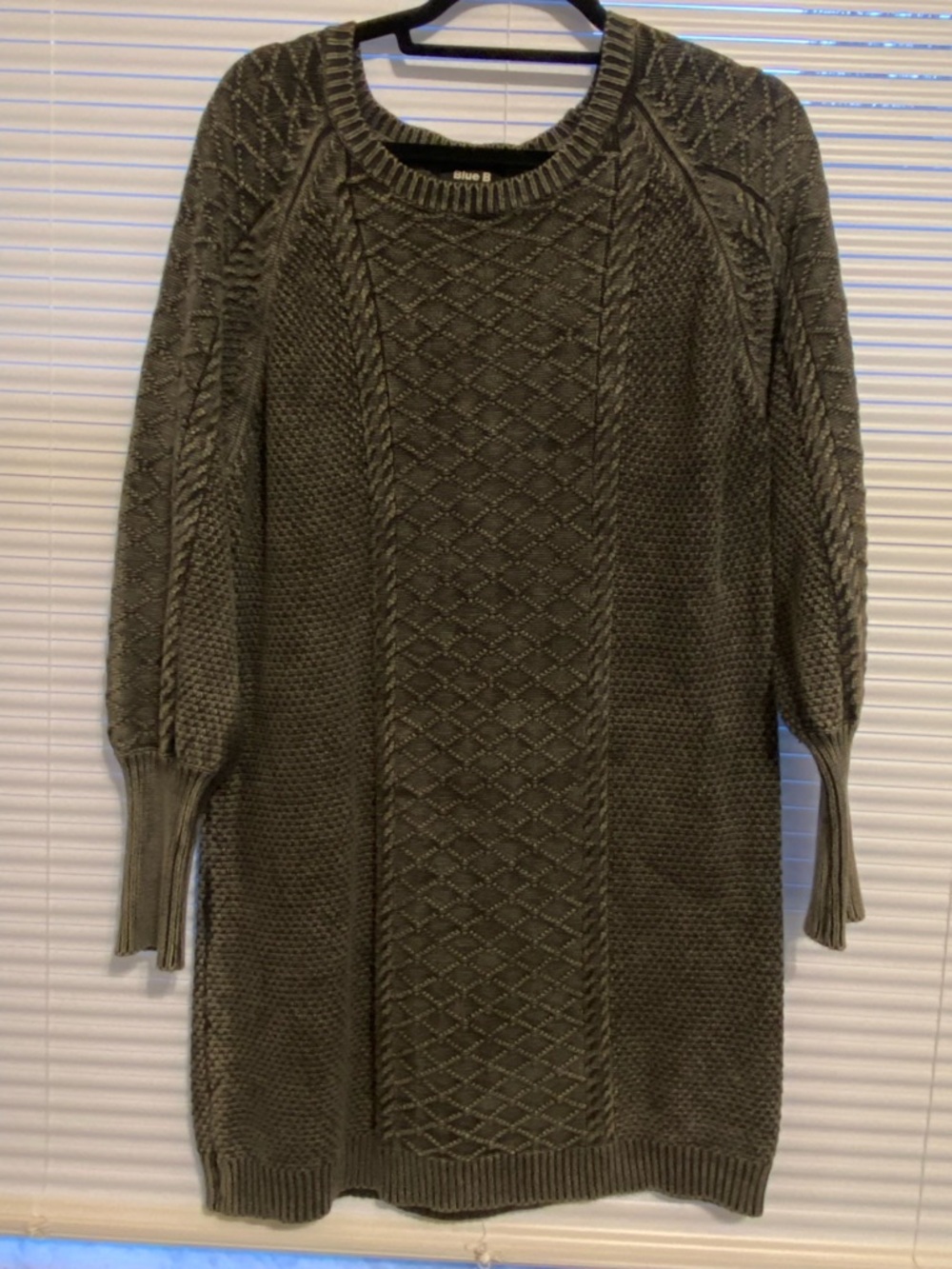 Gray Knit Sweater Dress